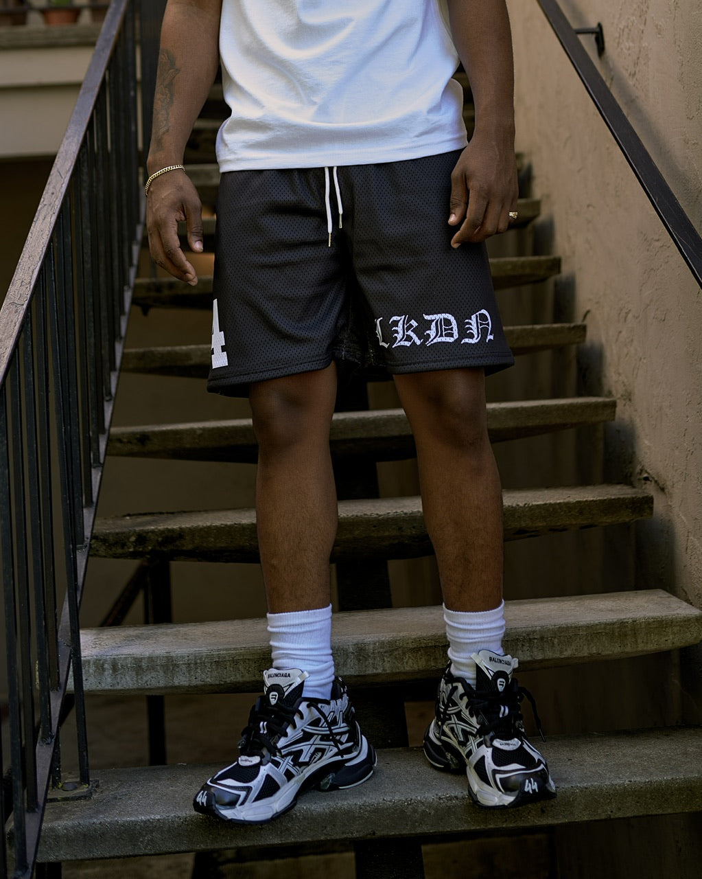 "Just Practice" Mesh Shorts Blk